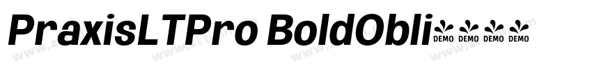 PraxisLTPro BoldObli字体转换
